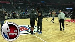 Chris Paul warms up, speaks with Clippers ex-teammates and fans | ESPN