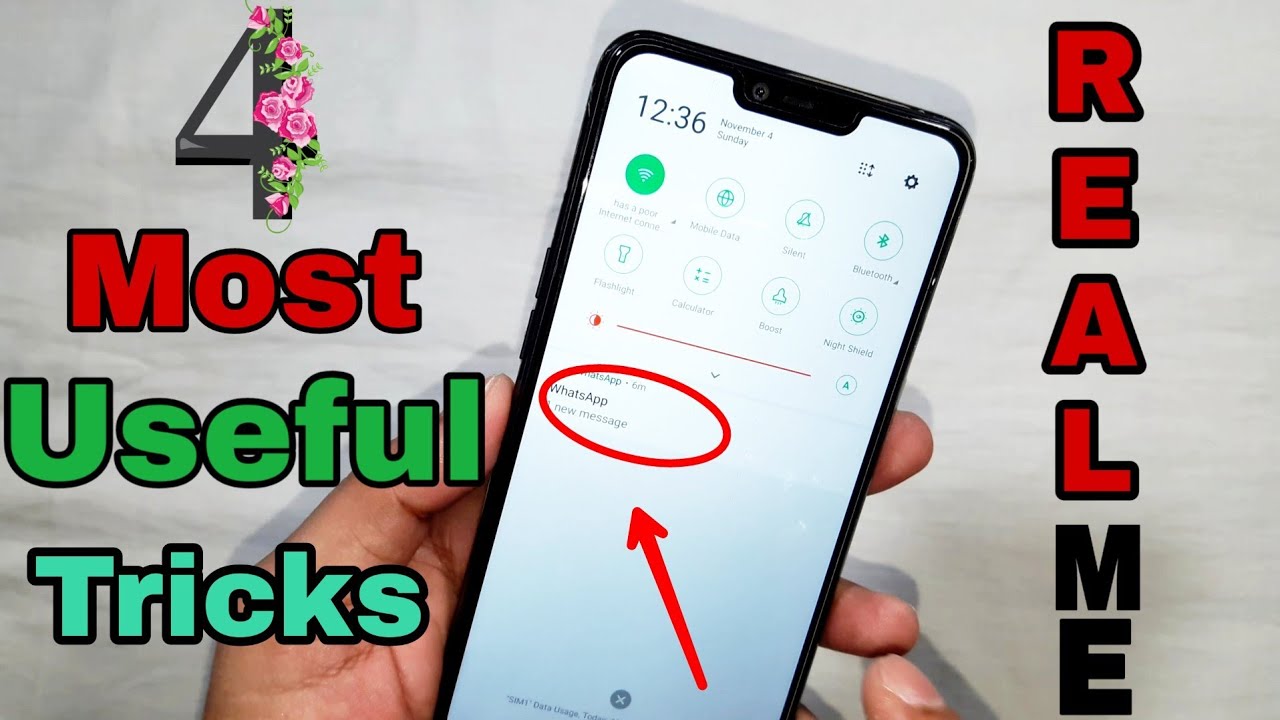 [Hindi] 4 Most useful Tricks in Realme 2 | Whats app Tricks | Notification Tricks | Try all Realme