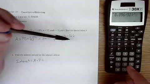 Compound Interest TI 30XIIS -- MATH 125 Calculator Tutorials