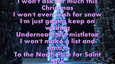 All I want for Christmas Lyrics - YouTube