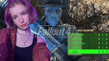 Fallout 4 First Playthrough Luck MAXED | Nick and Tesla weapon E8