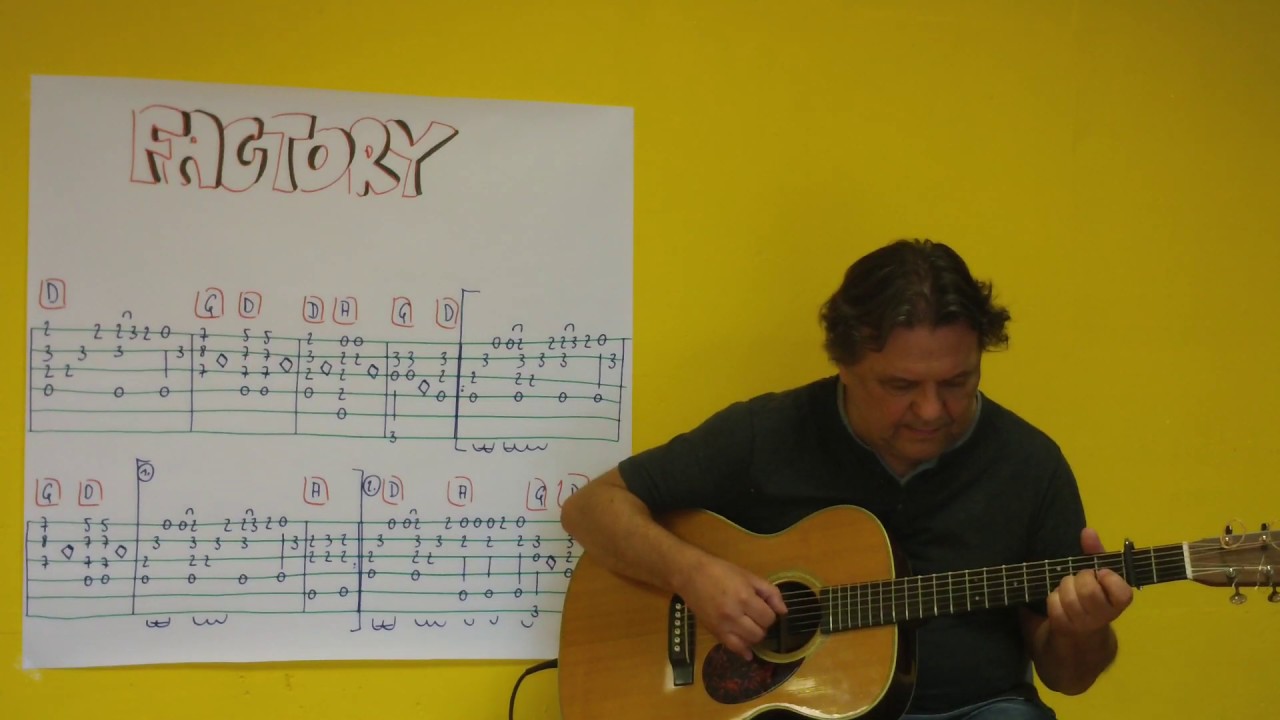 Fingerstyle Guitar Lesson #205: FACTORY (Bruce Springsteen) - YouTube