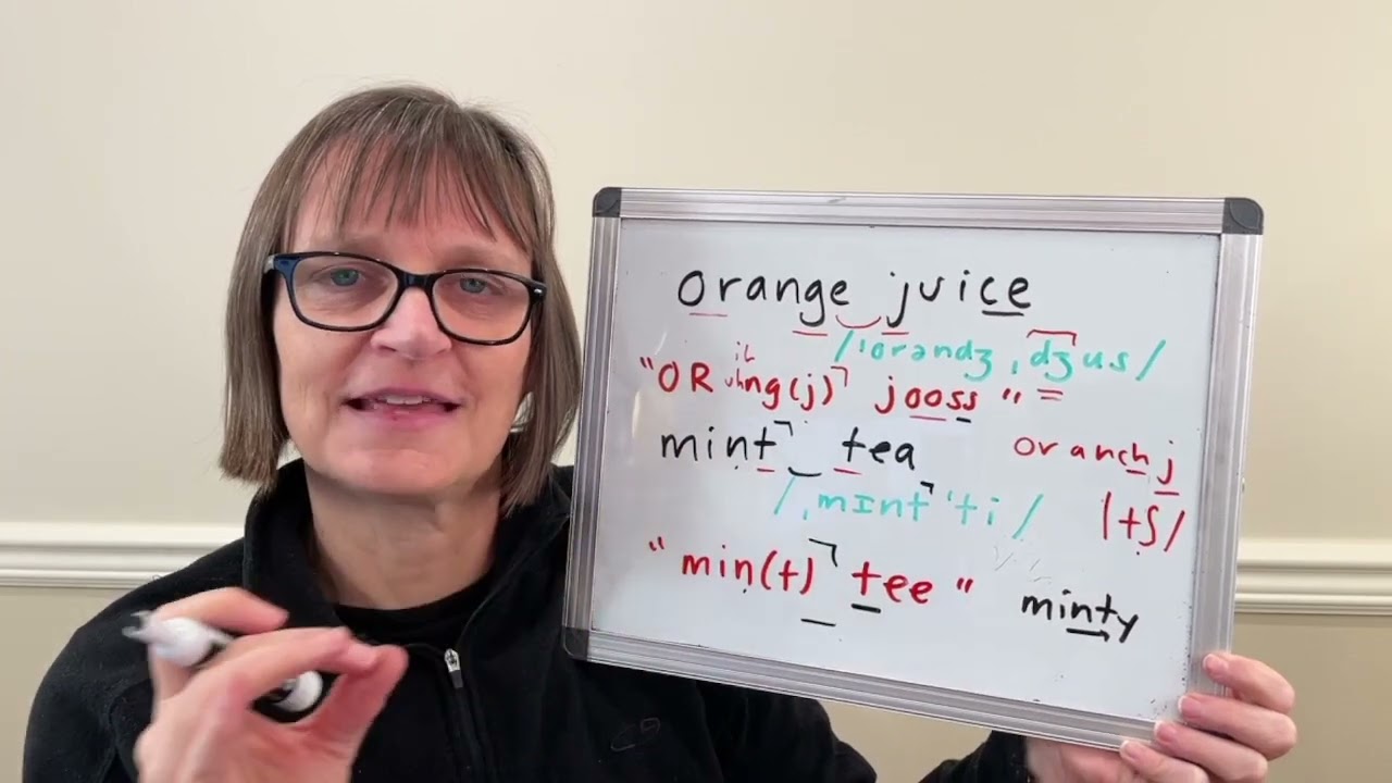 Fluent Speaking, How to Pronounce Orange Juice,  Mint Tea: Linking and Stress