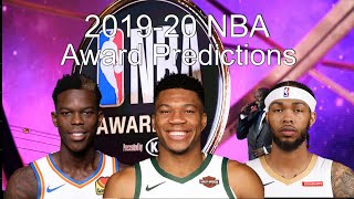 2019-20 NBA Award Predictions (updated version)