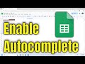How To Enable Autocomplete on Google Spreadsheets [Guide]