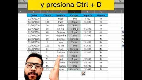 Excel tips : Duplicar valores columna anterior (atajo )