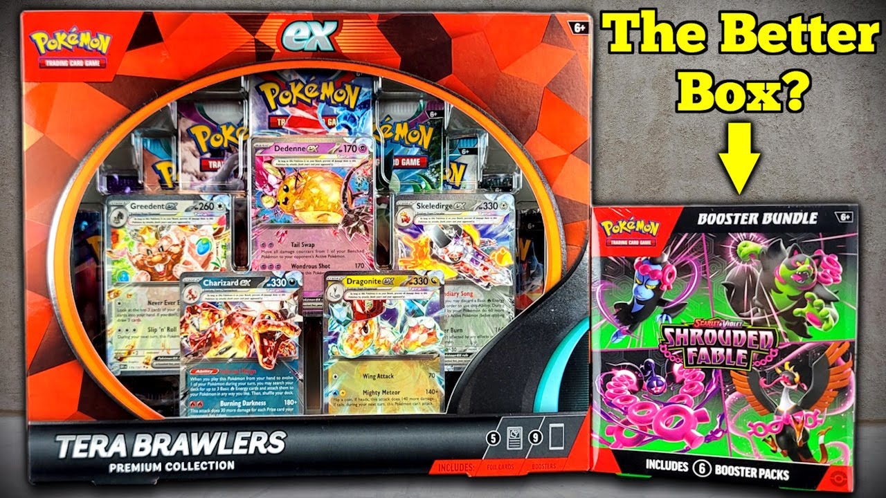 Pokmon Tera Brawlers Premium Collection! ..vs a booster bundle
