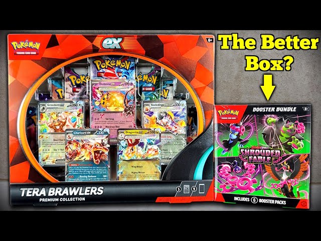 Pokmon Tera Brawlers Premium Collection! ..vs a booster bundle - YouTube