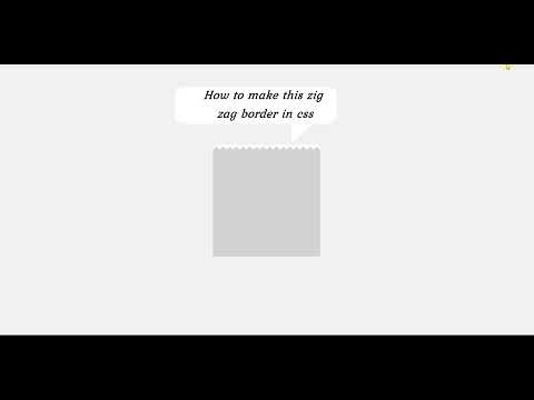 Zig Zag border in CSS