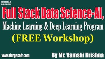 Full Stack Data Science (FREE Workshop) tutorials || by Mr. Vamshi Krishna On 13-02-2022 @10AM IST