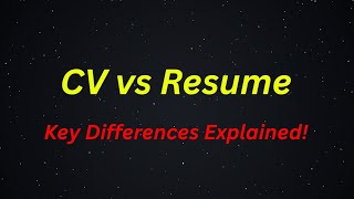 CV vs Resume – Key Differences You Must Know!