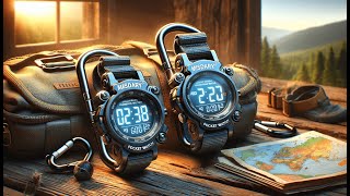 Misdary 2 Pack Clip On Watches Digital Pocket Watch Carabiner Watches Quartz Watch Review