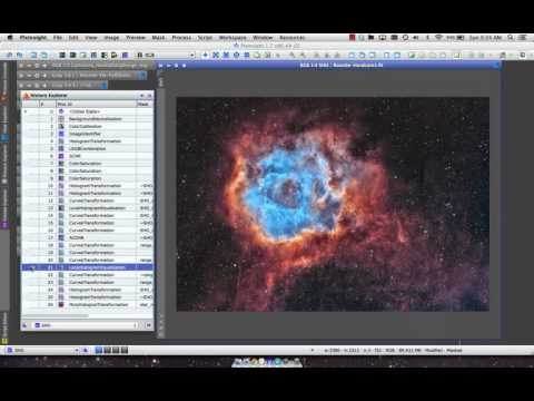 PixInsight History Explorer: Rosette on Fire