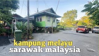 Rumah perkampungan melayu Sarawak Malaysia