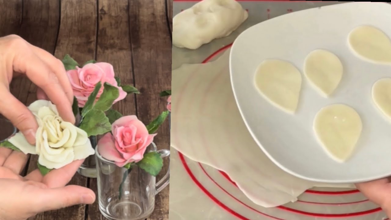 How to make flexible rose dough in an easy way. طريقة عمل عجينة آلورد الطري بطريقة سهلة