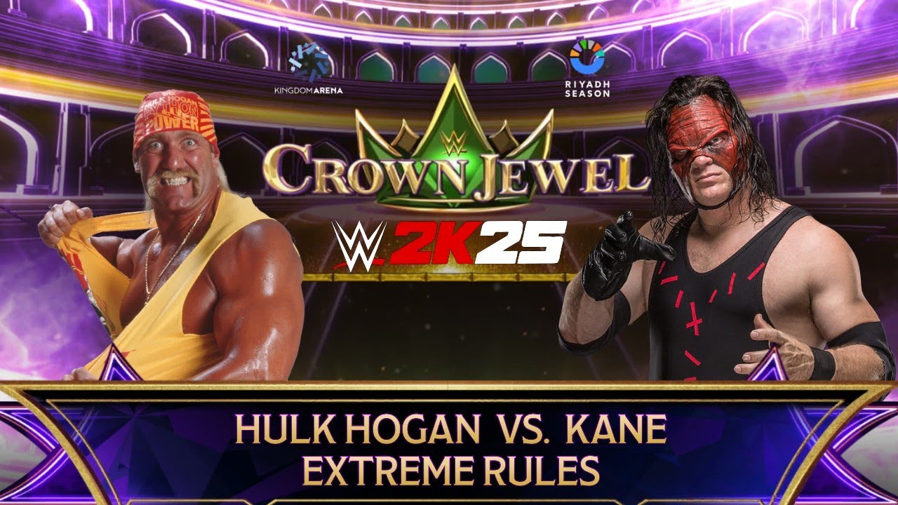 WWE 2k25 — Халк Хоган против Кейна: матч по экстремальным правилам на Crown Jewel
