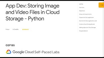 App Dev: Storing Image and Video Files in Cloud Storage - Python Qwiklabs