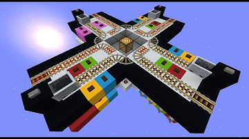 A Great 4-Way/3-Way Minecart Intersection System! | Minecraft