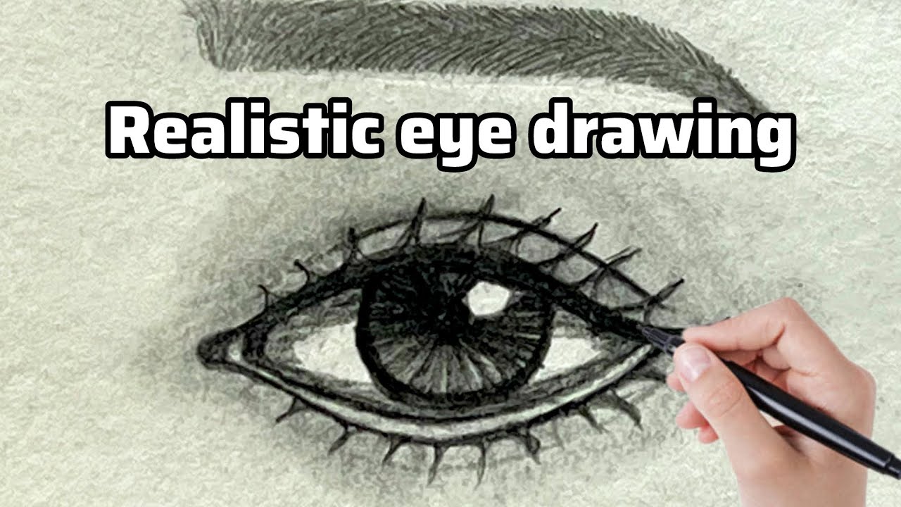 Realistic Eye Drawing Tutorial | Shading + Detailing - YouTube