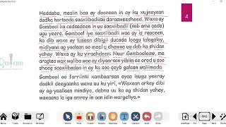 Somali G7 - Cashirka 10aad  Sheekadii gambool (Lesson 10)