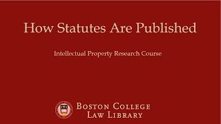 Information How Statutes Are Published News