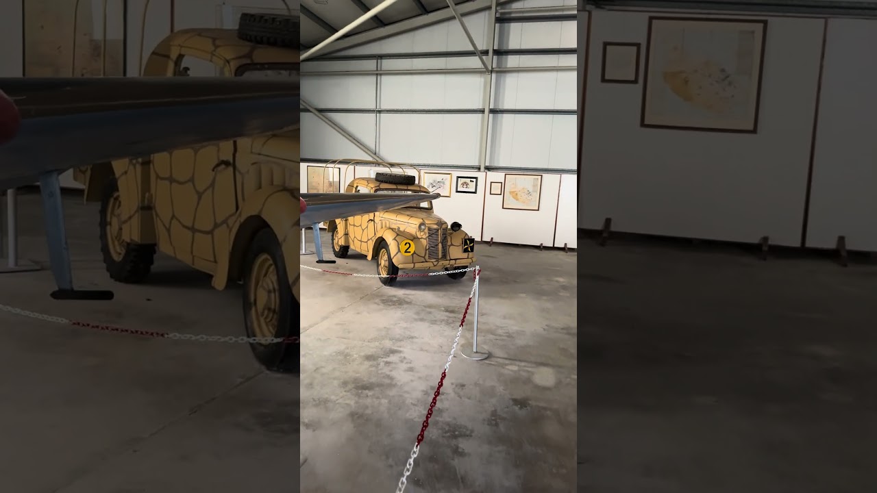 Malta RAF Museum Tikali Airfield. Spitfire/Hurricane and a tractor! 