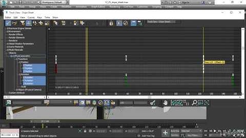3ds Max - Editing animation in the Dope Sheet (Lesson 82)