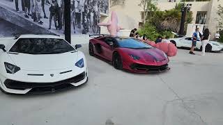 Ferraris, Lambos @ Car show in Miami Design District - 02/17/2024