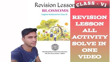 Revision Lesson Class 6 English Activity 1 | English Revision Lesson Class VI