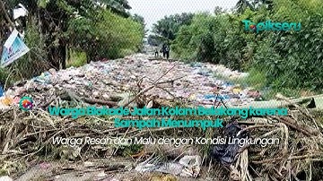 Warga Blokade Jalan Kolam Belakang, Bau Sampah Bikin Geram!