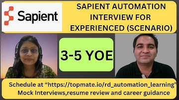 Sapient Automation Testing Interview Experience | Real Time Interview Questions and Answers