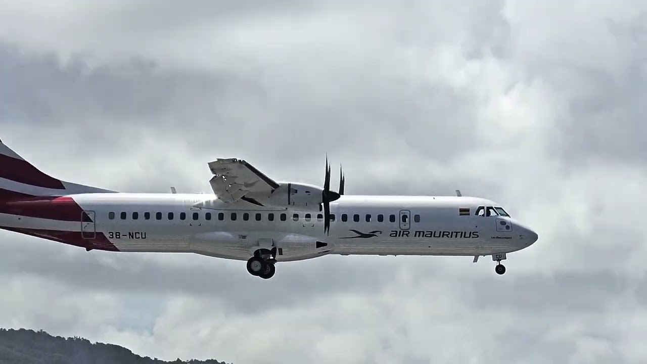 Air Mauritius newly acquired ATR72-600 Reg: 3B-NCU performing its 2nd commercial flight as MK121