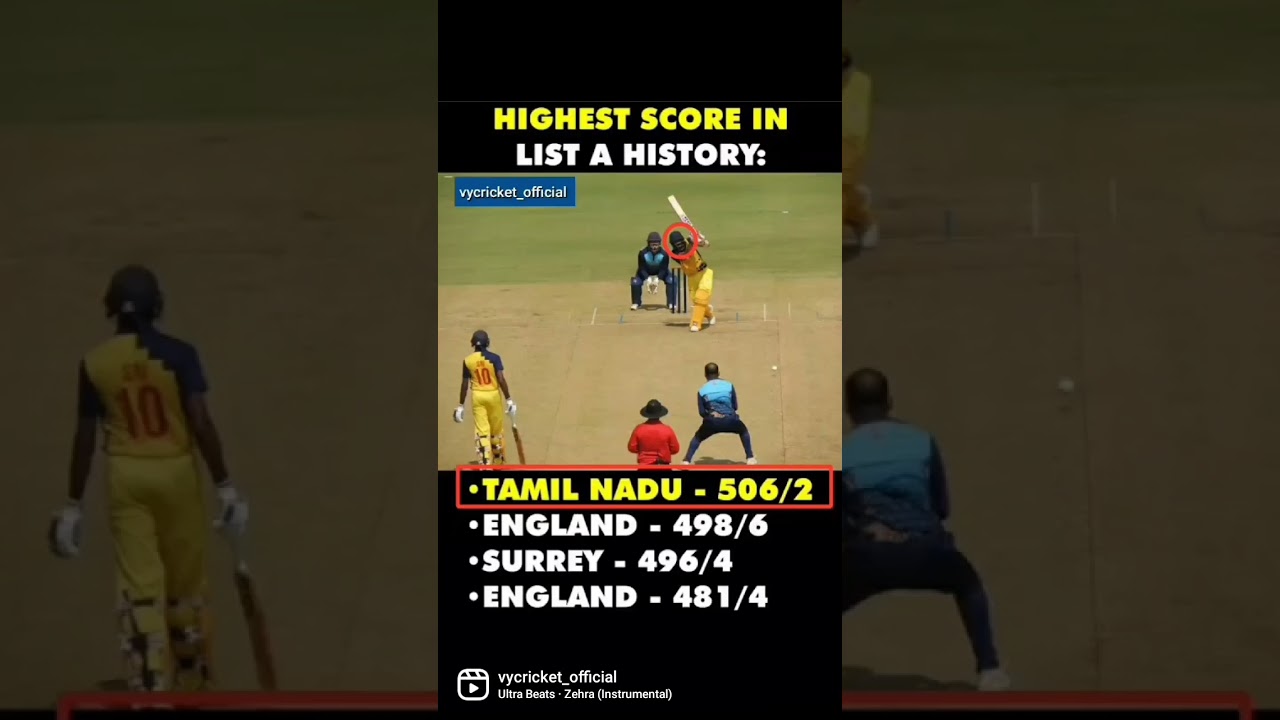 N Jagadeesan😱Score2️⃣7️⃣7️⃣in VijayHazare|TN score✅ 506/2 in 50overs|N Jagadeesan Batting highlights