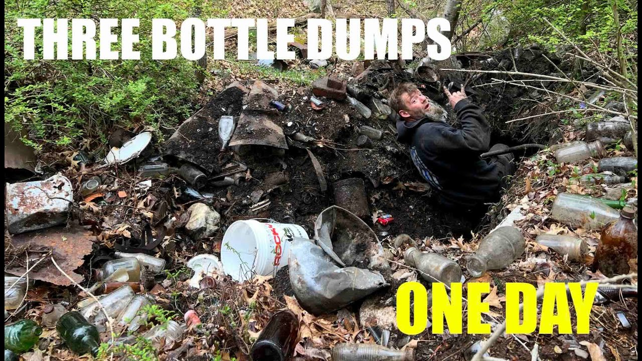 Bottle Digging- 3 Dumps in A Day- and stream mudlarking
