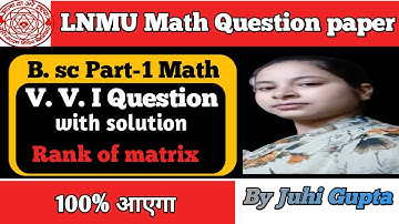 LNMU B.Sc part-1 previous year question bank with solution