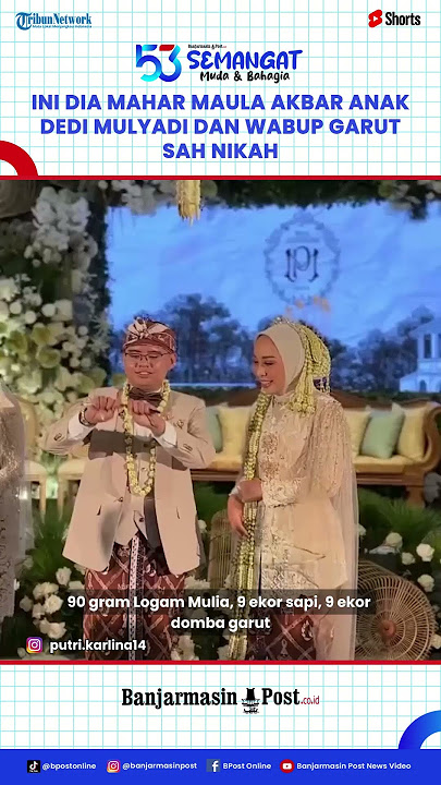 Mahar Unik! Pernikahan Anak Dedi Mulyadi Maula Akbar dan Wabup Garut Putri Karlina : Ada Sapi