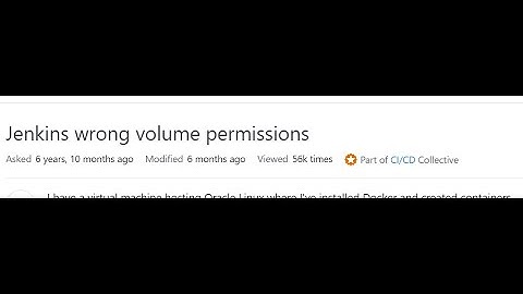 How to resolve jenkins docker volume permission denied issue
