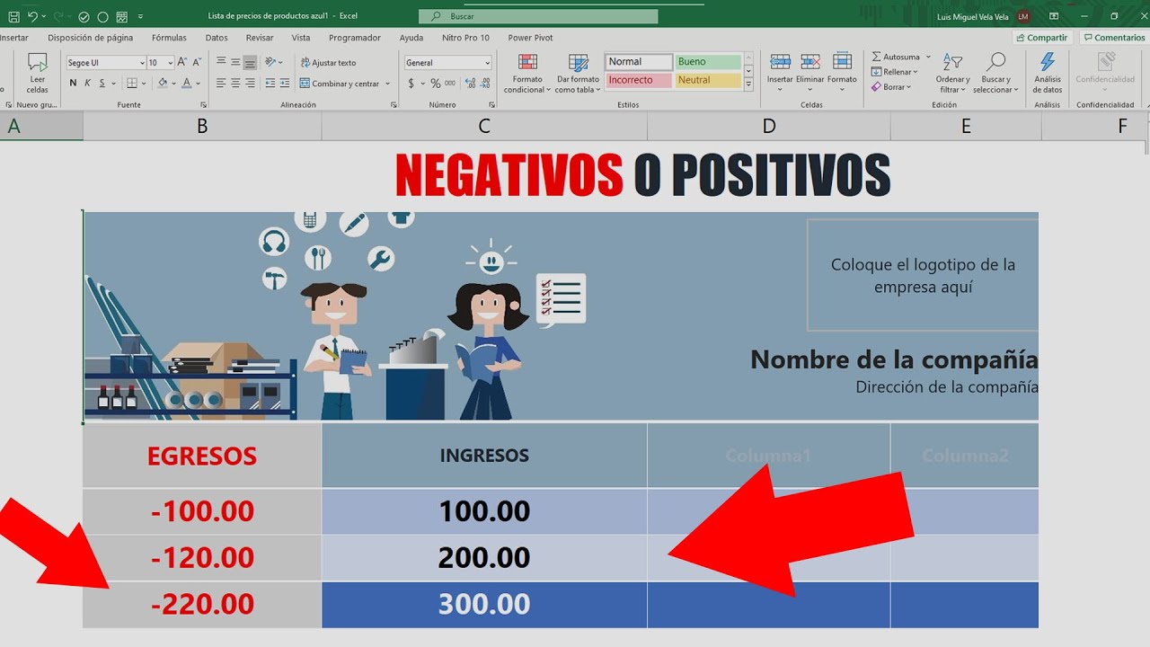 Como Cambiar Valores Negativos A Positivos En Excel