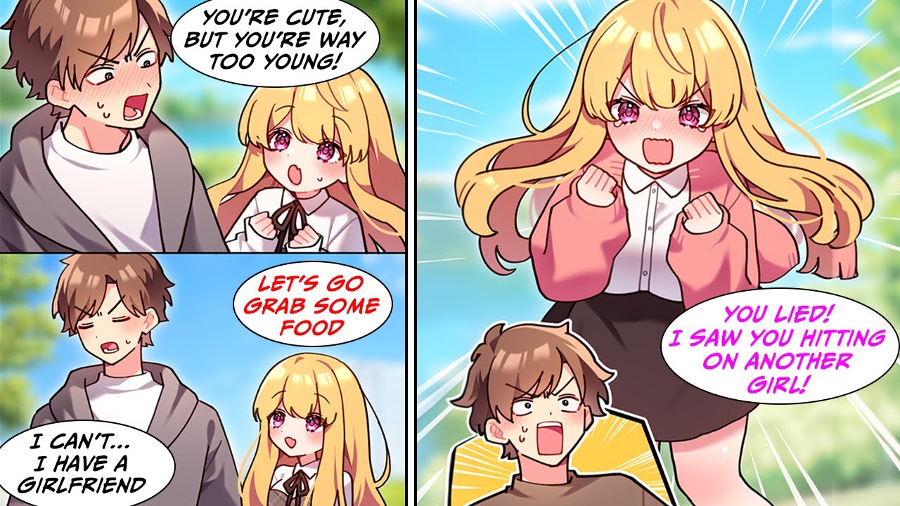 [Manga Dub] A young looking girl hits on me, but I reject her becacuse I think she's underage but...