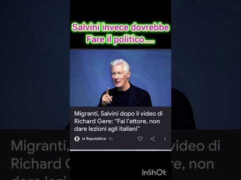 Video Scontro Richard Gere Salvini. Sui migranti...