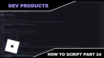 Part 24 Dev Products - How To Script In Roblox