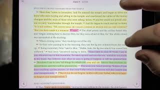 Mark Chapter 11: A quick study overview