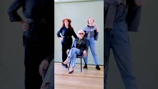 Three Elderly Women Posing For A Photoshoot/Copyright free videos