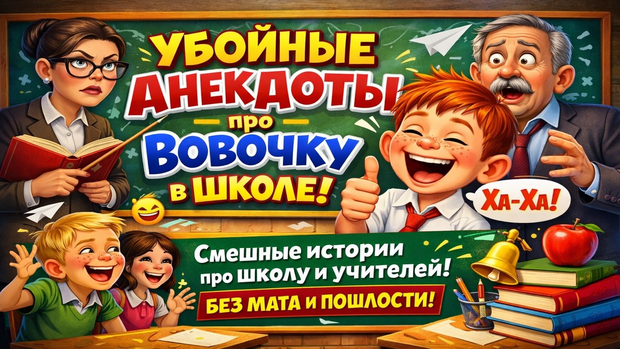 😂 Вовочка в школе! Смешные анекдоты без пошлости