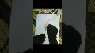 🌈Watch the magic of colors Unfold | Feather drawing with oil pastels #art#diy#shorts #ilovemuhammadﷺ