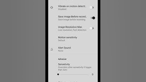 BVR Ultimate - how to set the motion detection settings