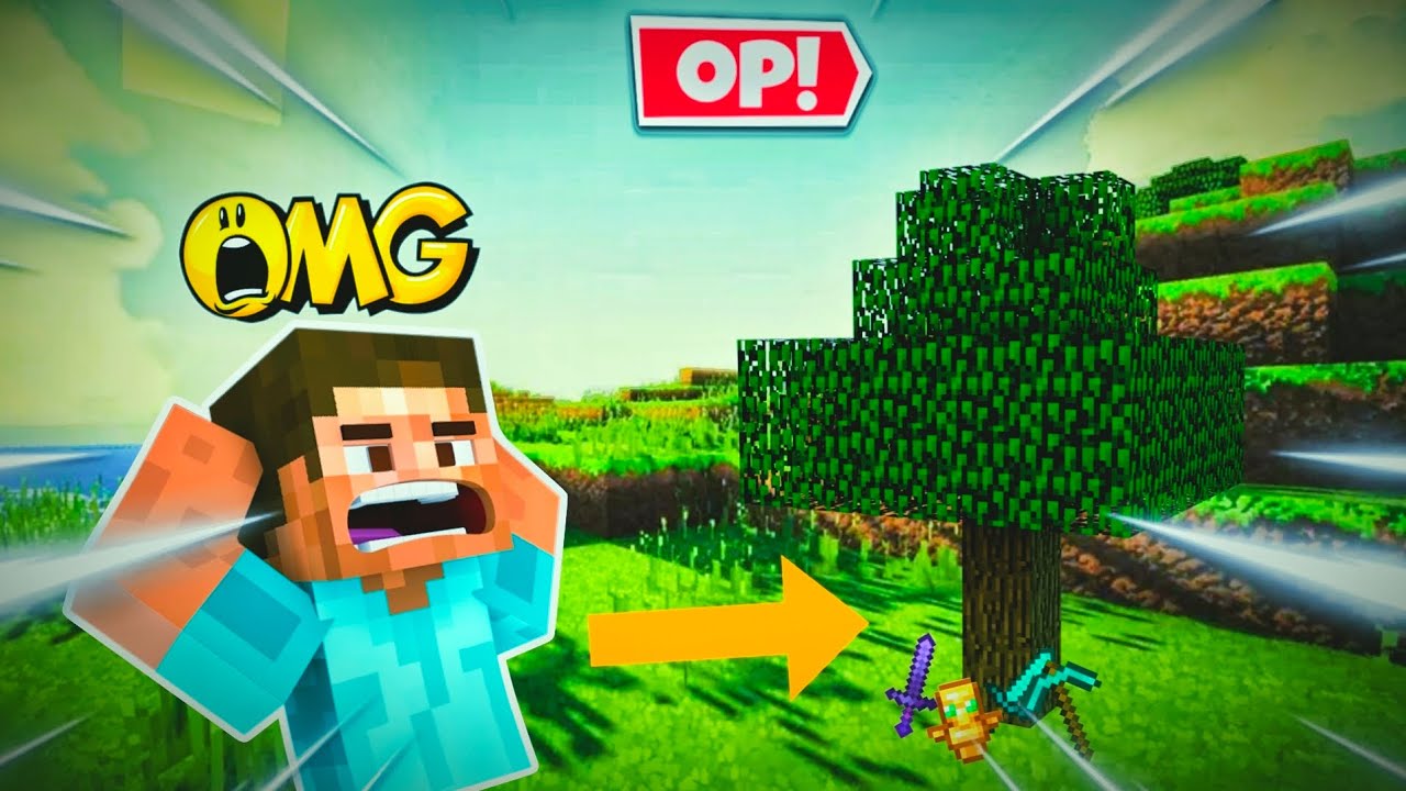 This Minecraft World Is CURSED… Leaves Drop OP Items 😨