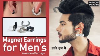 Without Piercing Earrings for Men's | Low Price | SAHIL