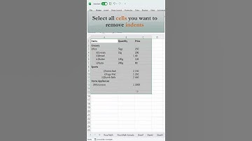 Excel Tips: How to Instantly Remove Indents in Multiple Cells