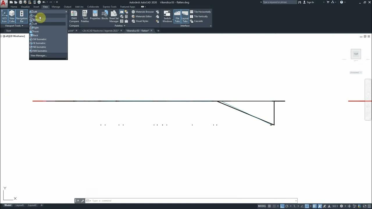 AutoCAD _ v01 _ FLATTEN _ how to convert 3D to 2D YouTube